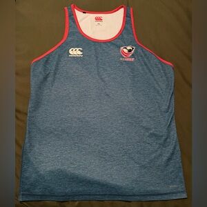 Blue Men's USA Rugby Tank Top/singlet